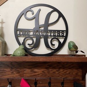 The Haueters Metal Wall Sign Art 20” Black
